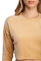 Velour Cropped Sweater