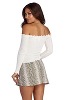 Up My Frills Knit Top