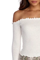 Up My Frills Knit Top