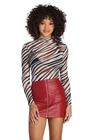 Call of The Wild Zebra Bodysuit
