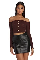 Get Stylish With Knit Crop Top