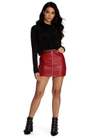 Corduroy Cropped Sweater