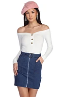 Always Button Knit Bodysuit