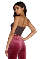 Midnight Glow Cropped Tube Top