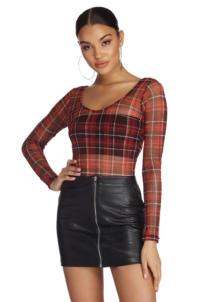 Plaid And Simple Bodysuit
