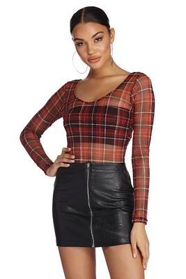 Plaid And Simple Bodysuit