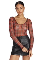 Plaid And Simple Bodysuit