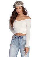 Cross It Off Knit Crop Top