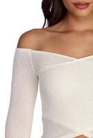 Cross It Off Knit Crop Top
