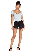 Get The Full Scoop Ribbed Top