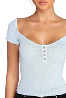 Get The Full Scoop Ribbed Top