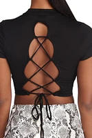 Issa Lace Up Crop Top