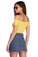 Knot Over You Off Shoulder Crop Top