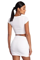 Pretty And Ruched Crop Top