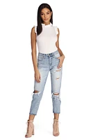 Ruffle Detail Knit Bodysuit