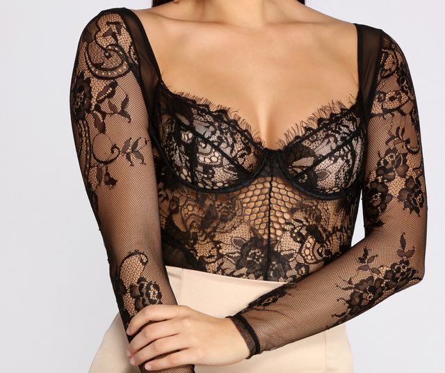 Simone Perele Karma Sheer Lace Bodysuit