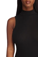 Mock Neck Mini Dress