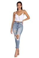Knot A Basic Crop Top