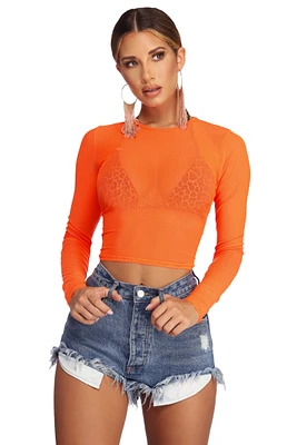 Hot Mesh Crop Top