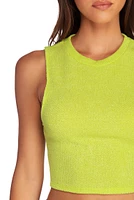 Electric Textured Knit Crop Top