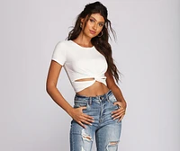 Trendy Twist Crop Top