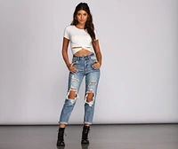 Trendy Twist Crop Top