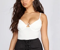 Wired Ribbed Knit Bodysuit