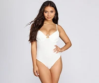 Wired Ribbed Knit Bodysuit