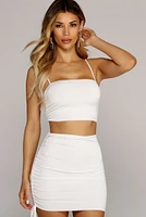 Ruched And Fierce Crop Top