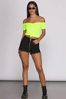 Knot Over You Off Shoulder Crop Top