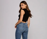 Flatter Me Ruffle-Sleeve Top