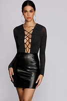 Climb The Lattice Front Bodysuit
