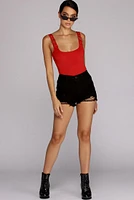 Buckle Down Sleeveless Bodysuit