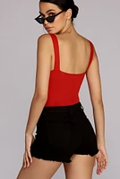 Buckle Down Sleeveless Bodysuit