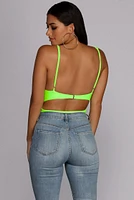 Live Underwire Lace-Up Bodysuit