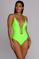 Live Underwire Lace-Up Bodysuit