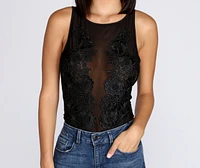 Floral Fantasy Mesh Bodysuit