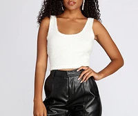 Talk Fuzzy To Me Cropped Tank