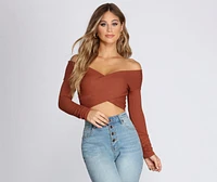 Wrapped Style Crop Top