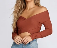 Wrapped Style Crop Top