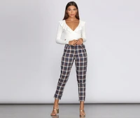 Ruffle Wrap Front Crop Top