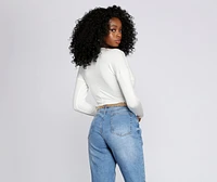 Streamlined Surplice Wrap Top
