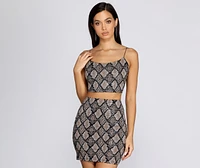 Seriously Snake Sequined Top