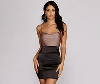 On It Cowl Neck Bodysuit