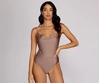 On It Cowl Neck Bodysuit
