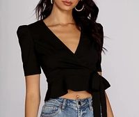 Rep The Peplum Wrap Top
