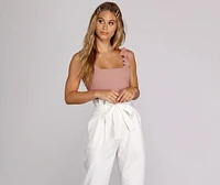 Ruffle Knit Up Bodysuit