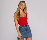 Ruffle Knit Up Bodysuit