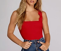 Ruffle Knit Up Bodysuit