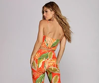 To Paradise Printed Crop Top